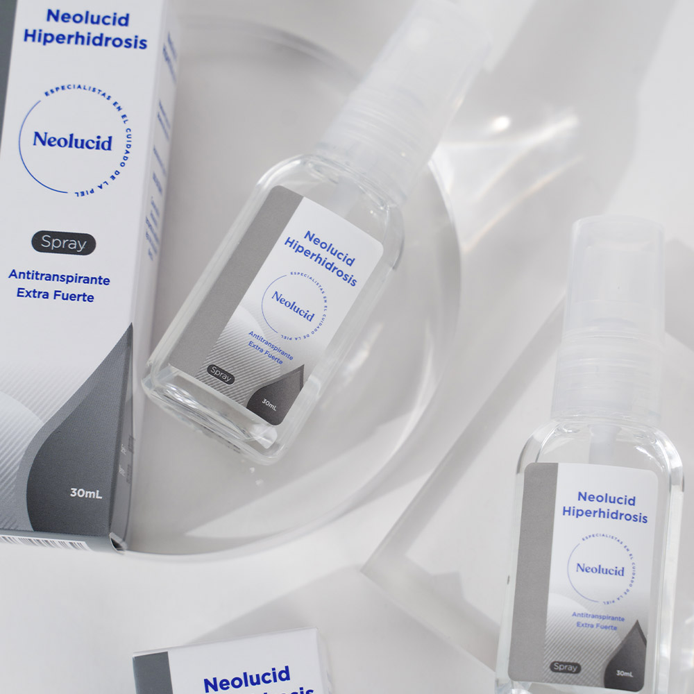 Presentación en spray de Neolucid Hiperhidrosis